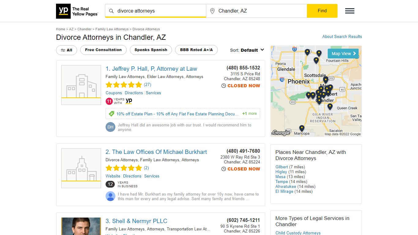 Divorce Attorneys in Chandler, AZ - Yellow Pages