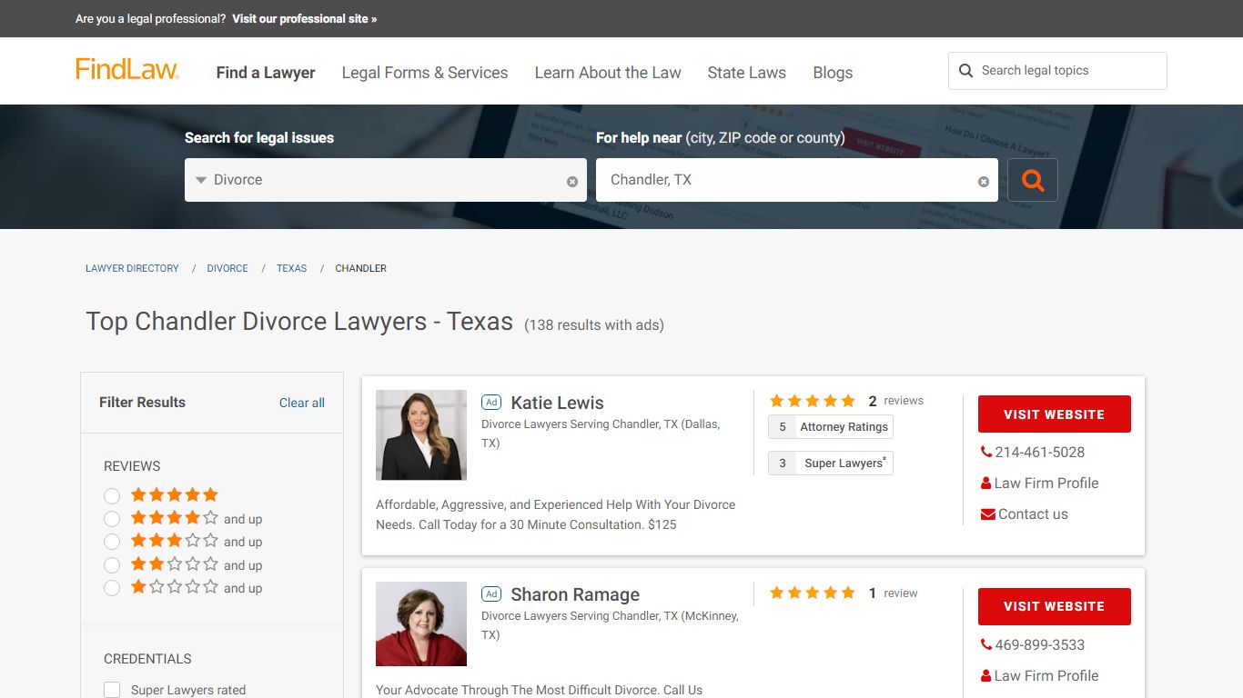 Best Chandler Divorce Lawyers & Law Firms - Texas | FindLaw